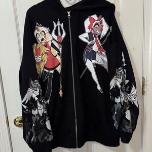 Hazbin Hotel Vaggie & Charlie Girls Oversized Hoodie
